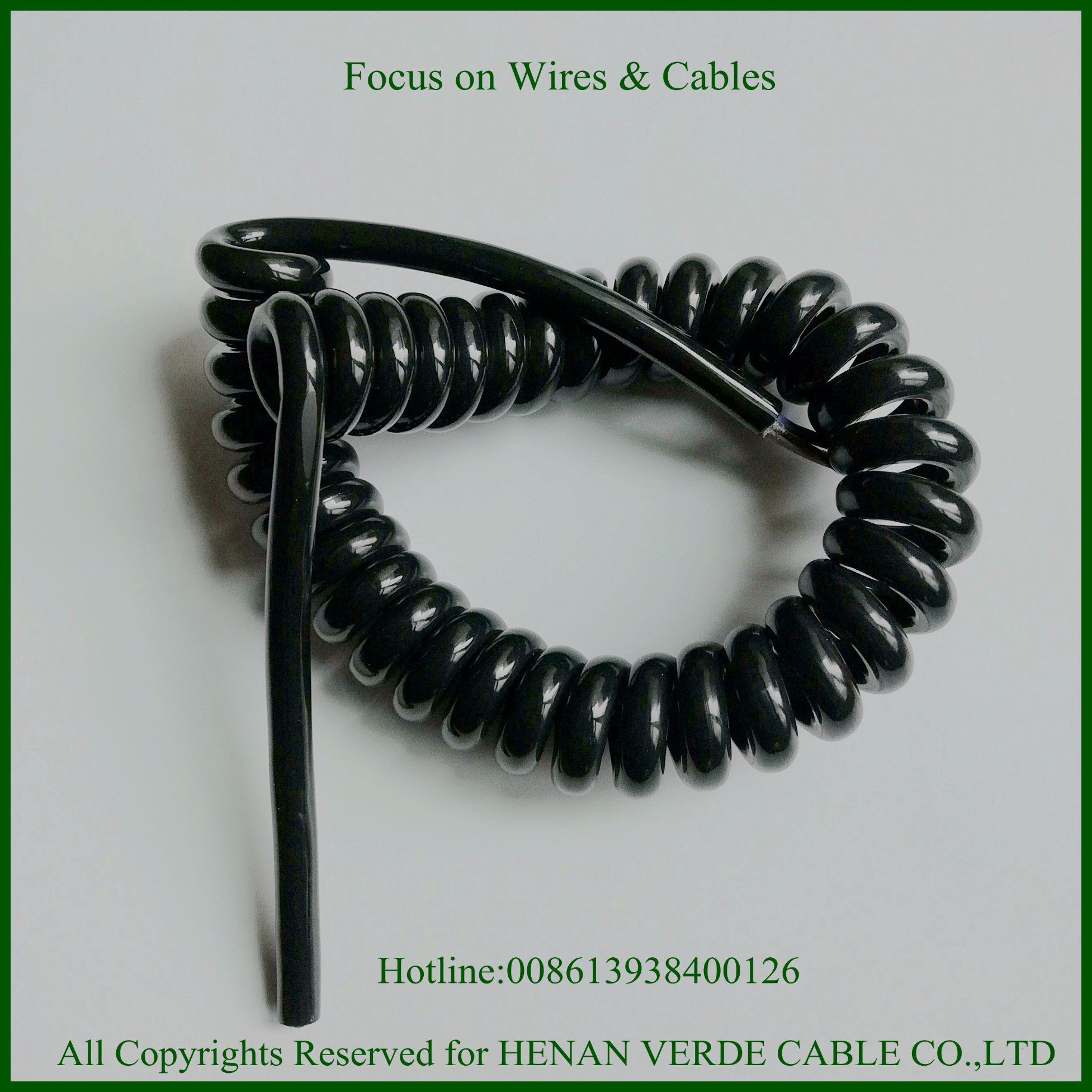 Muticore 3core 5core PUR Spiral Wire Coiled Cable