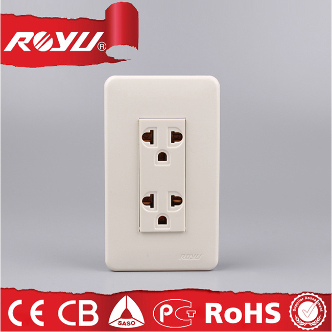 Saudi Arabia Marketb Wall Outlet Sockets with Saso