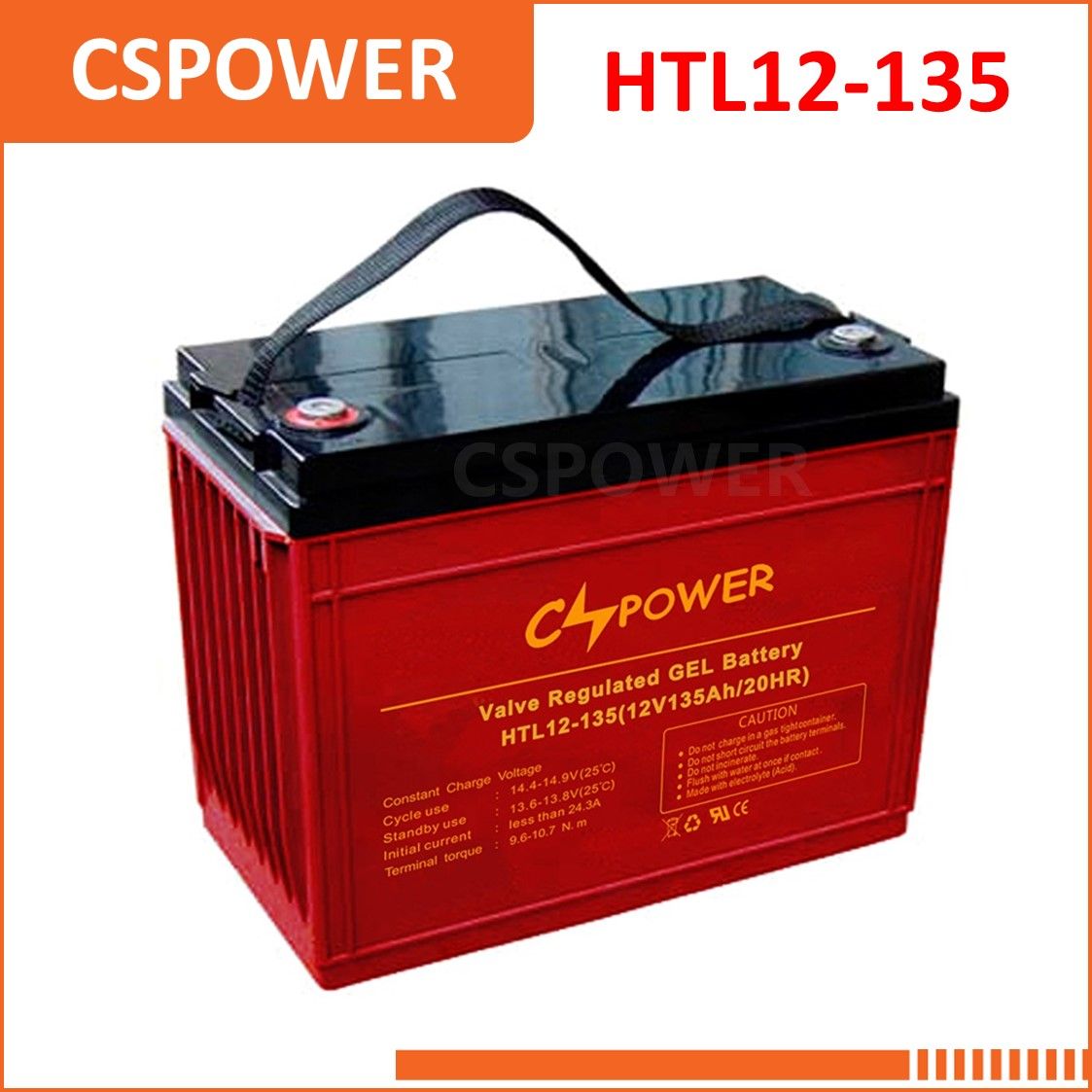 Cspower 12V 135ah Long Life Gel Battery - UPS Computer Backup