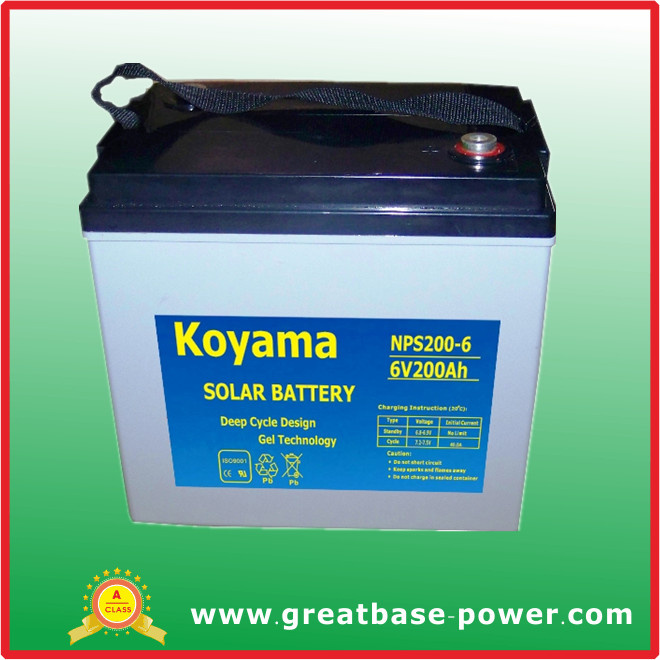 6V Solar Power System Deep Cycle Gel Battery 200ah