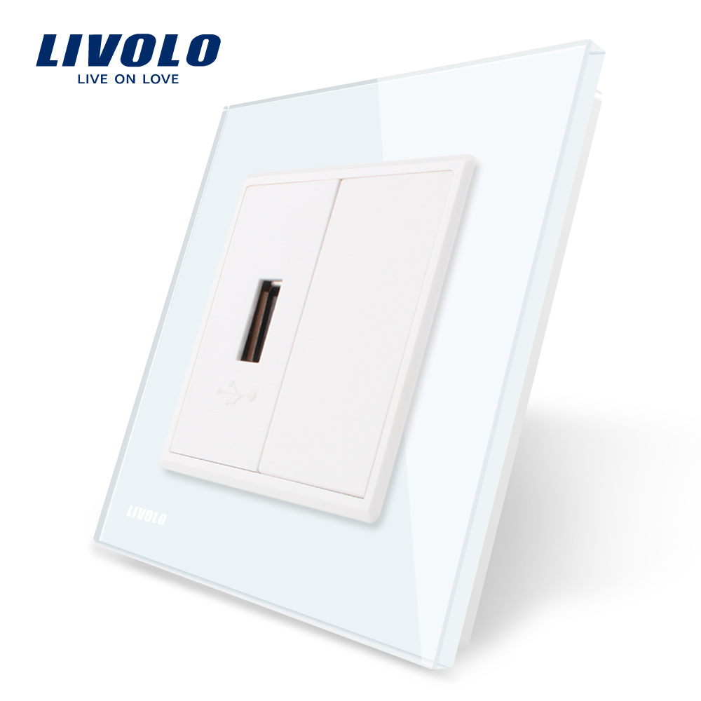 Livolo One Gang USB Wall Power Socket/ Wall Outlet Vl-C791u-11/12