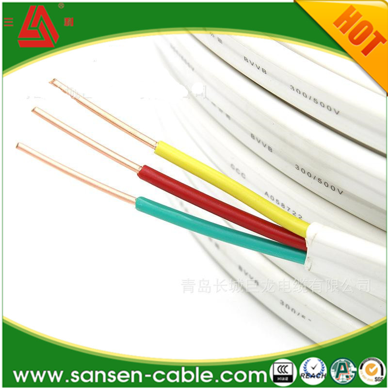 Electric BVVB High Quality PVC Coated Electric Copper Flat Wire