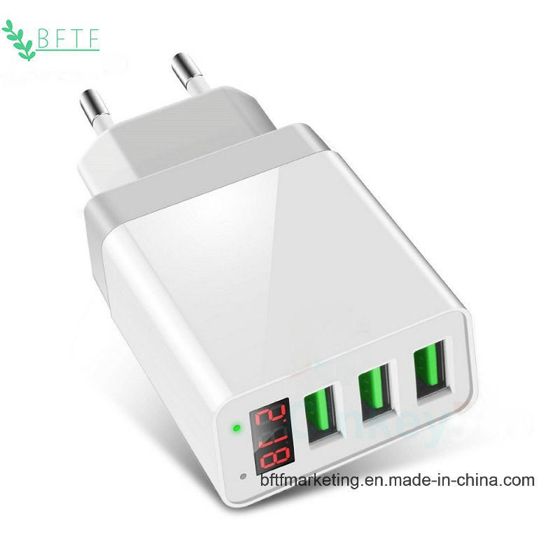 3 Ports 3A with LED Display Multiple USB Charger