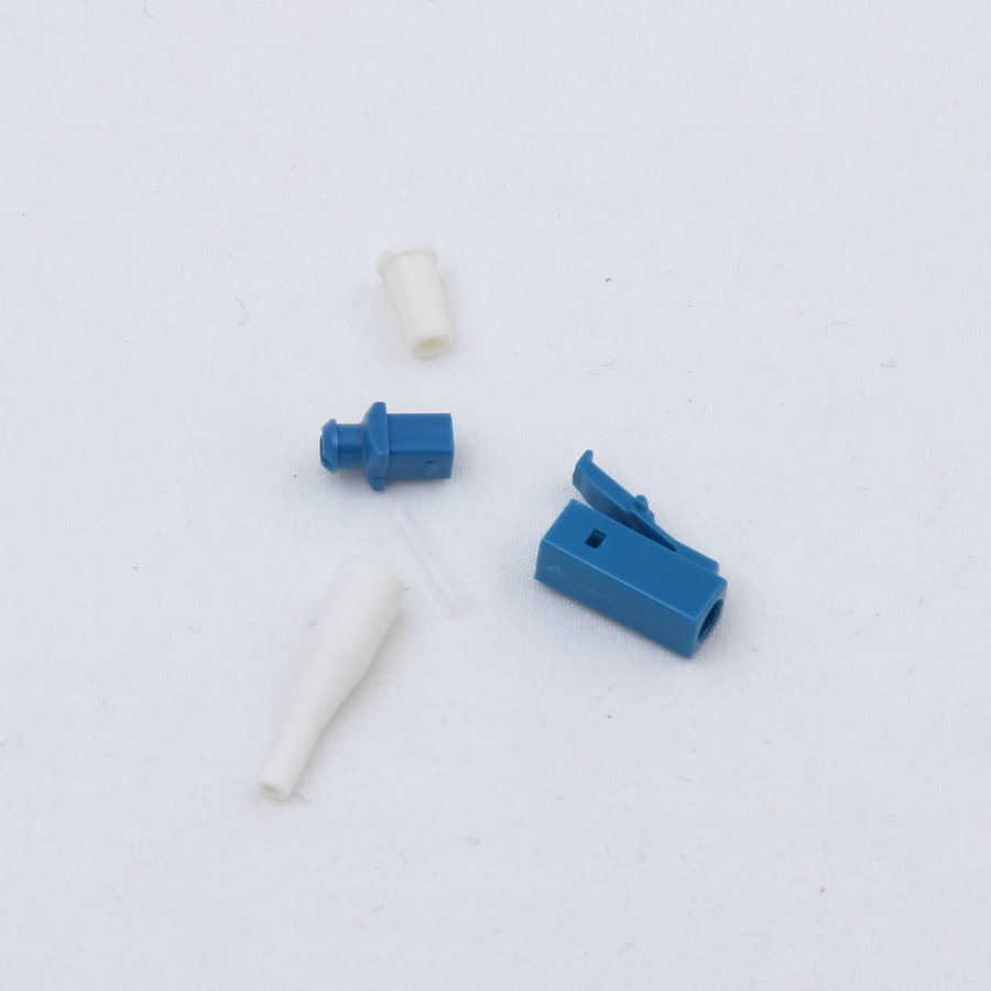 LC Simplex 0.9mm Fiber Optic Kits Connector with White Boot