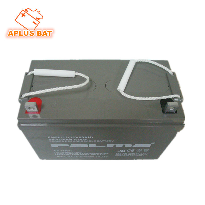 12V Sealed Medium Size VRLA Batteries 80ah for Railway Engine