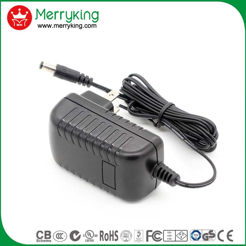 Merryking Brand Wall-Mount 12V 1A Adaptor Us Plug AC/DC Power Adapter