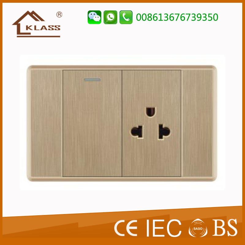 118 Model 1 Gang 2way Switch with 3pin Thailand Socket