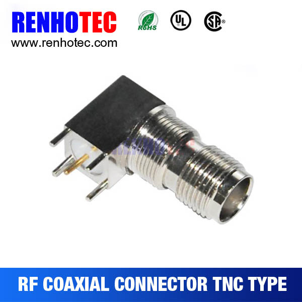 Right Angle TNC Connector for PCB Board Connector