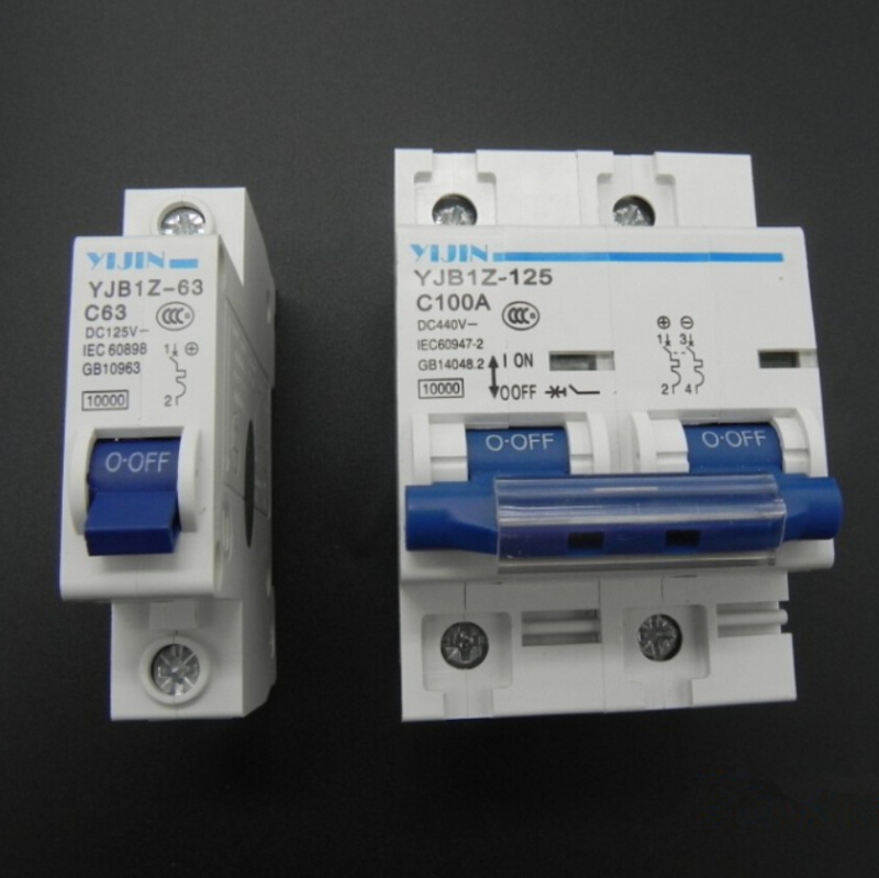 Solar MCB 1p 63A 125V DC Mini Circuit Breaker