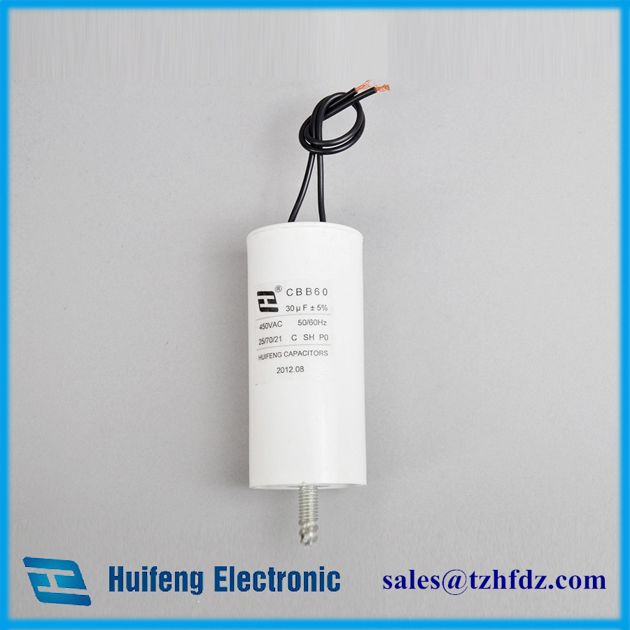 Cbb60 Motor Run Capacitor with Wires