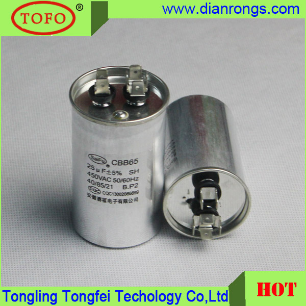 AC Film Cbb65 450VAC Capacitor Qualified