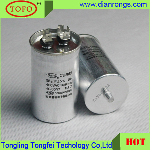 Cbb65 Capacitor for Compressor Motor Start Run Manufacturer Prices