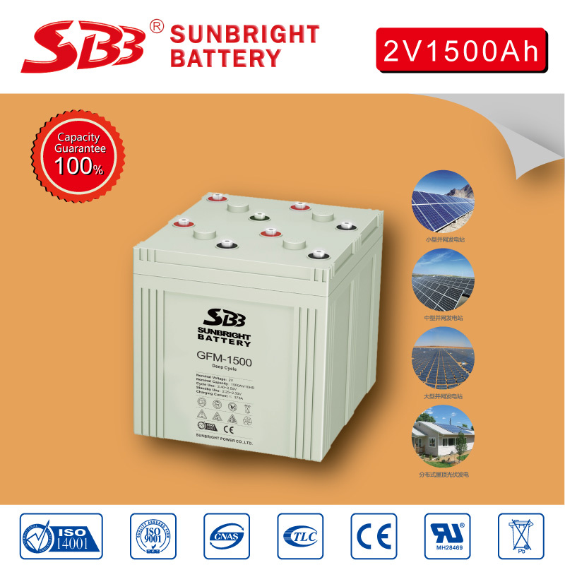 2V1500ah AGM Telecom Long Life Battery