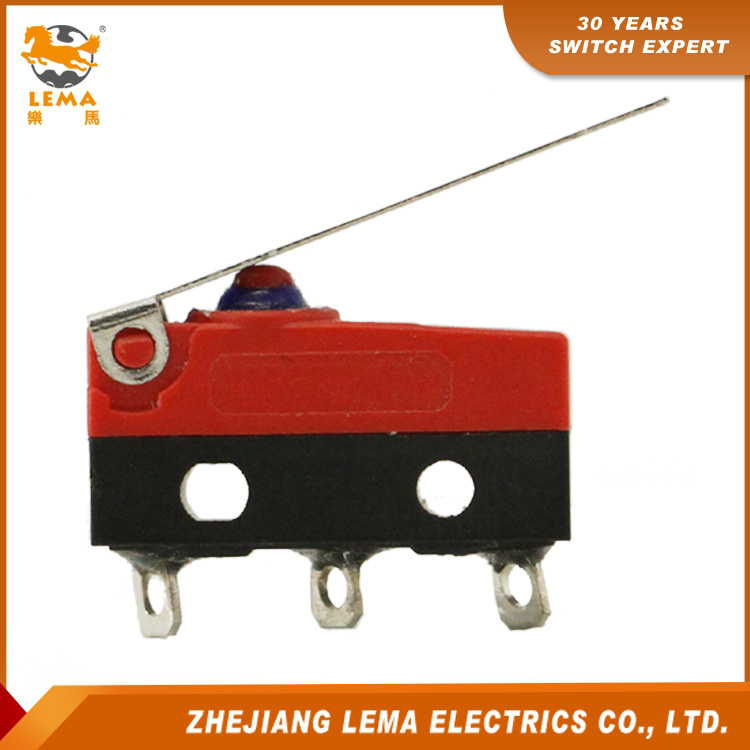 Lema Kw12f-8 Waterproof IP67 Long Lever Micro Switch