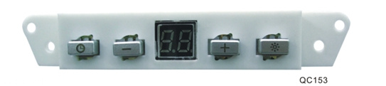 Range Hood Control Switch with 2 Digital Display, Push Button