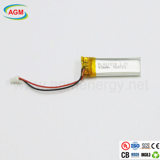 Bar Code Machine Pl031030 3.7V 60mAh Rechargeable Lithium Battery