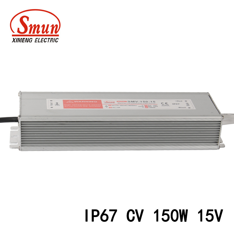 Smv-150-15 150W 15VDC 10A IP67 Constant Voltage Waterproof LED Driver