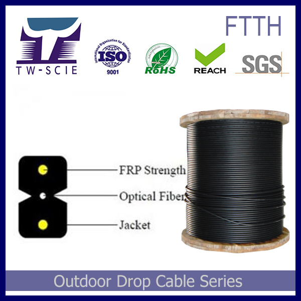 FTTH Indoor Singlemode Drop Optical Fiber Cable G657A