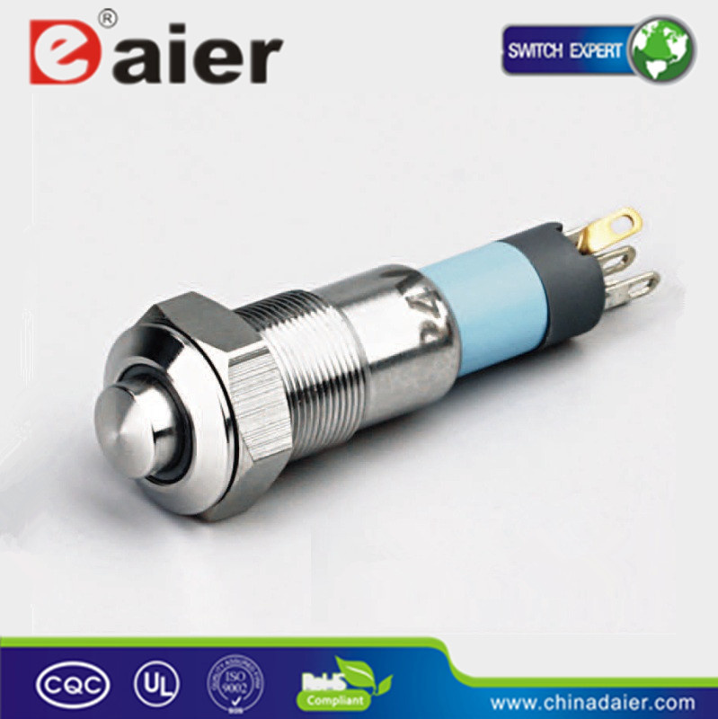 10mm Metal Small on off Push Button Switch (GQ-10H-11E)