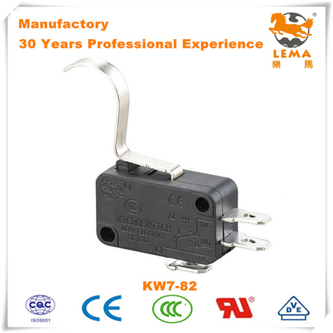 Lema Kw-7-82 CCC CE UL VDE Bent Lever Micro Switch