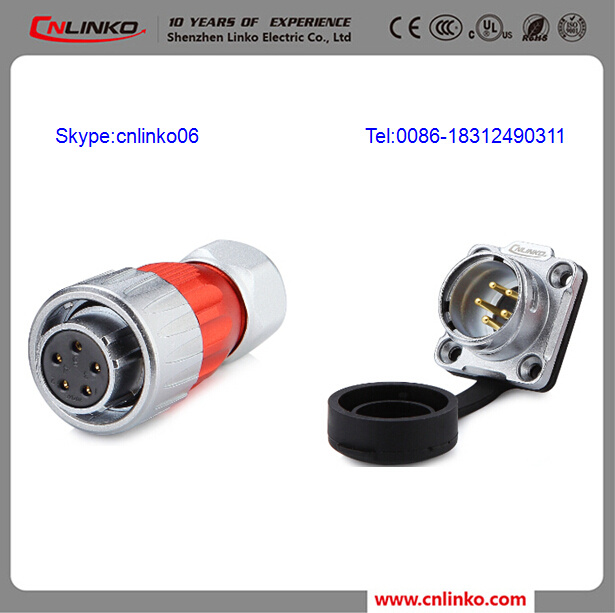 Female Shield Female Power Five Poles Connector