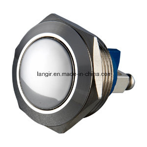 Short Body Dia. 19mm Metal Brass Domed Push Button Switch