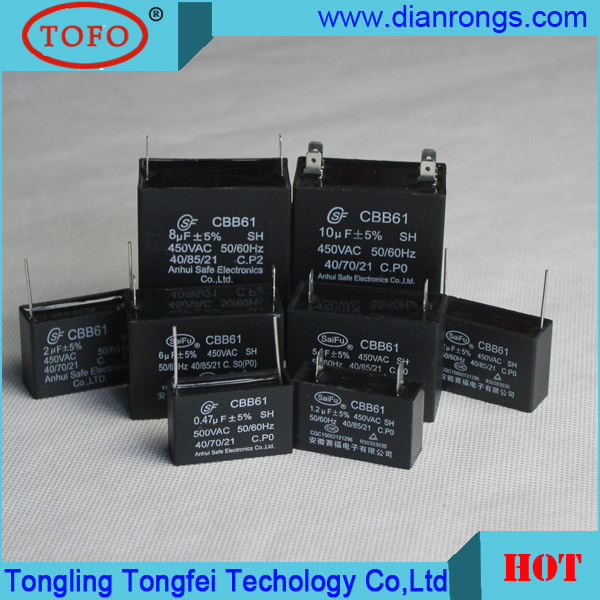 Cbb61 Capacitor Do Ventilador 1.2UF 440VAC