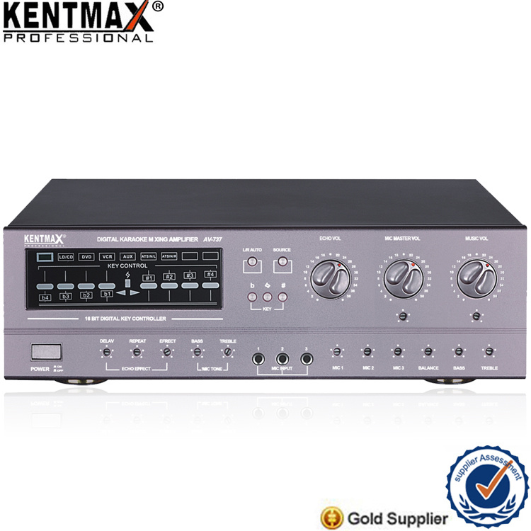 Professional 2 Channel Power Audio Stereo Amplifier AV-737
