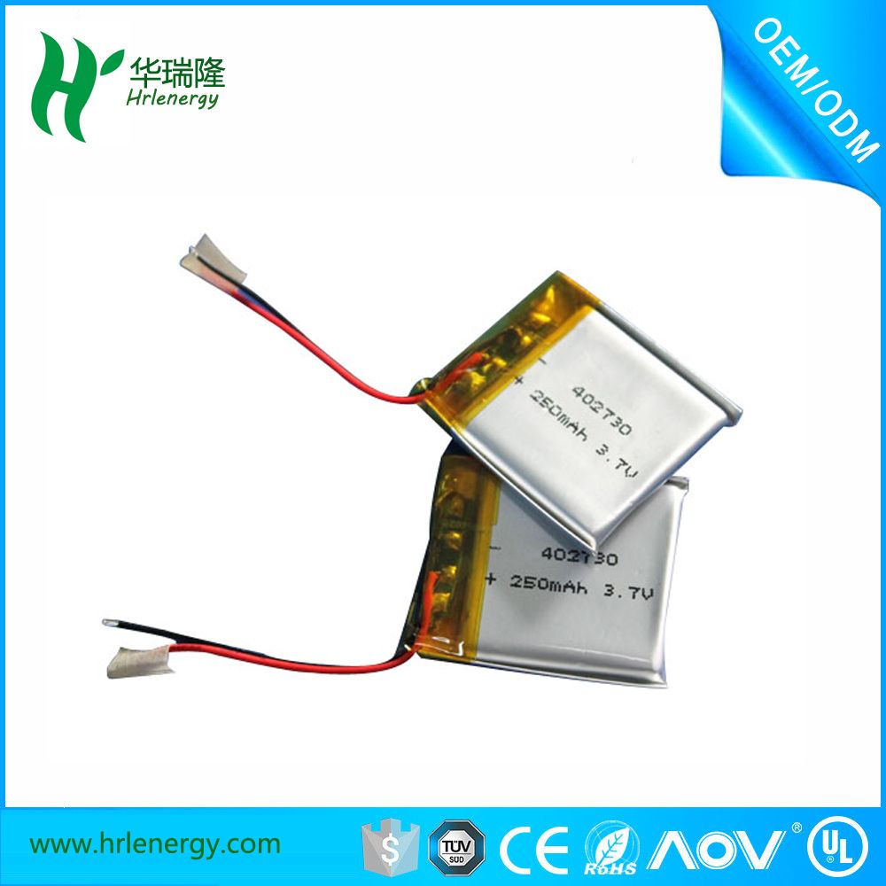 3.7V 250mAh Lithium Ion Polymer Battery
