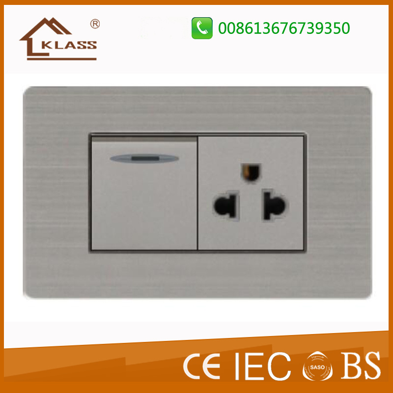 Thailand Tisi Wall Switch Socket Metal Clad 220V
