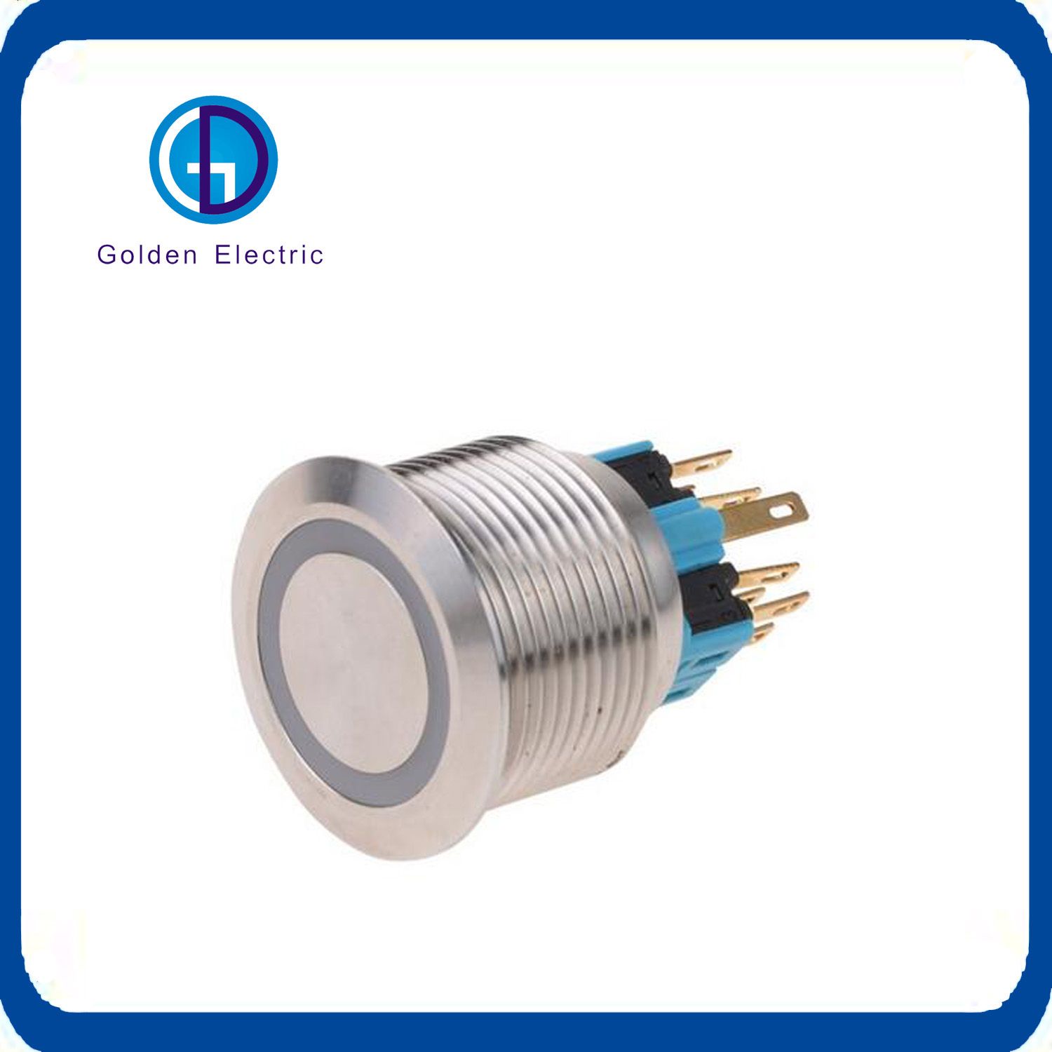 16mm Copper Plated Nickel Light Switch Momentary Illuminated Push Button Switch