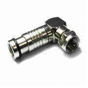 R/a F Male Compression Type Connector with Brass/Zinc Body
