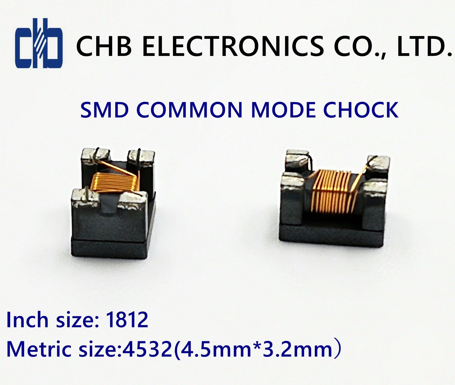 Common Mode Choke, High Frequency~1GHz, Size: 4.5mm*3.2mm (1812) , Impedance~600ohm at 100MHz, Rated Current~1.5A, Rated Voltage~50V, Dcr=0.3ohm