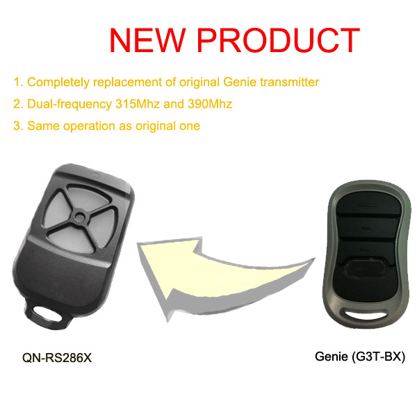 New Compatible with Genie 4 Button Rolling Code RF Transmitter