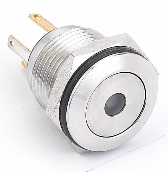 19mm Industrial Dustproof DOT Illuminated Metal Push Button Switch