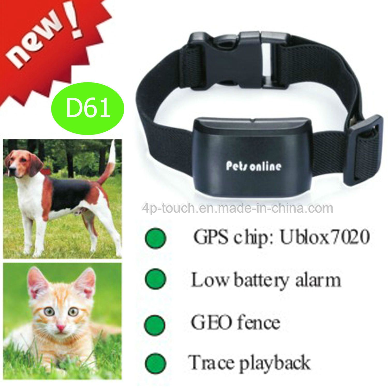 2017 Latest Developed Smart GPS Tracker for Pets&Dogs