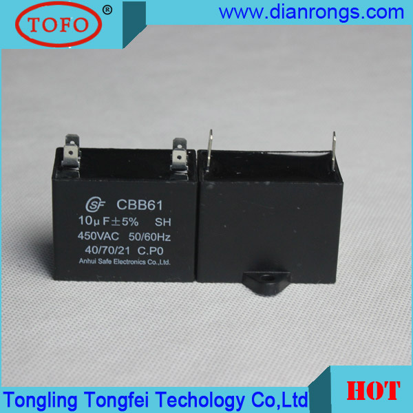 Capacitor Air Conditioner Cbb61 Capacitor 450V 10UF