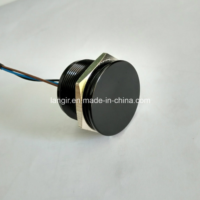 25mm IP68 Waterproof Black Aluminum Latching Piezo Switch