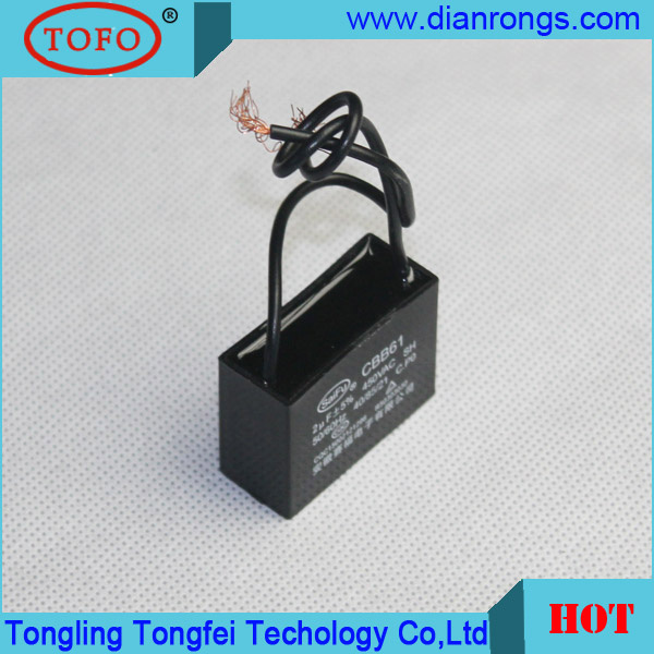 Cbb61 Metallized Polypropylene Film Capacitor for AC Motor