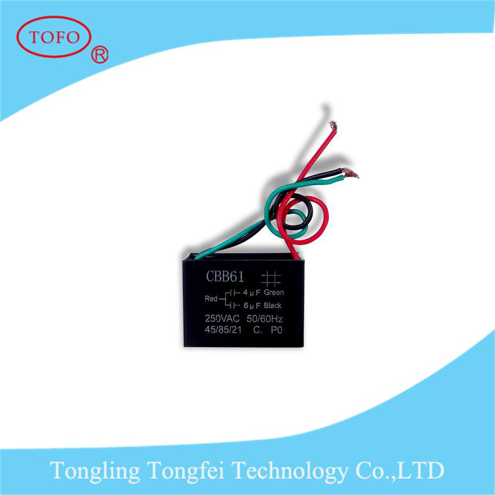 450VAC 5UF Cbb61 Fan Polypropylene Capacitor