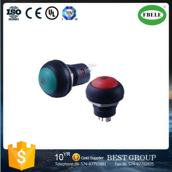 Waterproof Push Button Switch, Metal Push Button Switch with LED