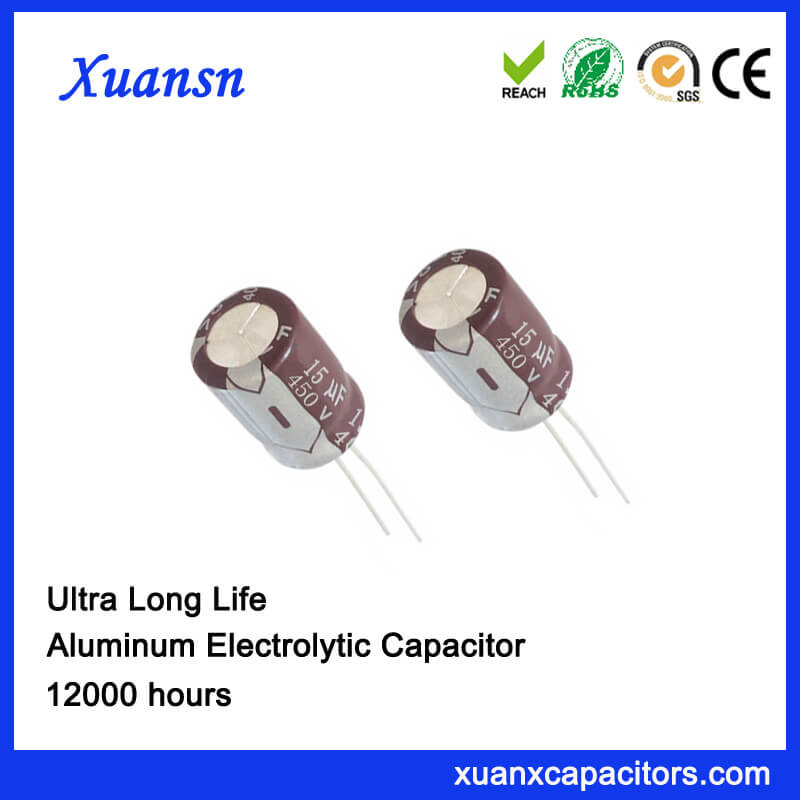 12000hours Aluminum Capacitors 15 450 Volts