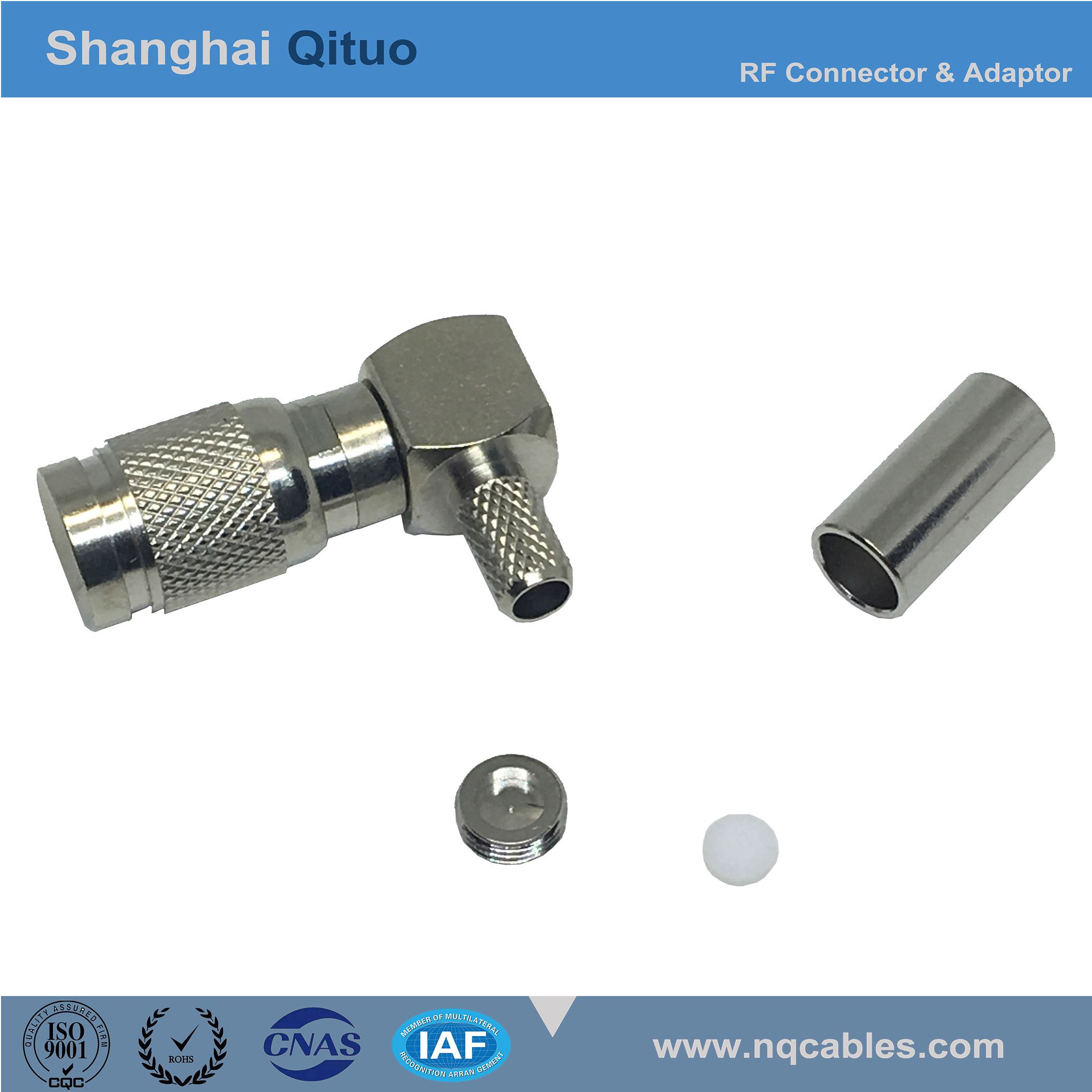RF Connector Cc4 Right Angle Male Plug Crimp for -2-2 Cable (CC4-JW-C-2)