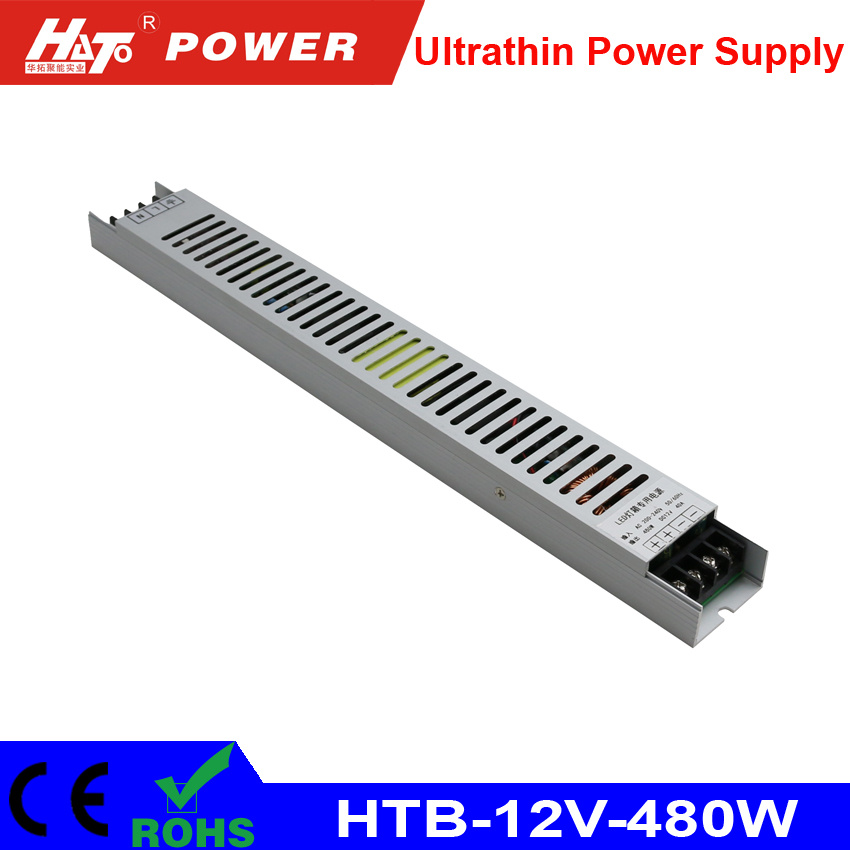 12V 40A LED Ultra-Thin Power Supply with Ce RoHS Htb-Series