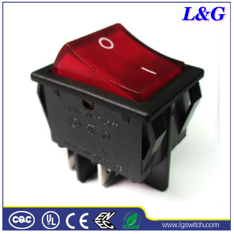 Electronical Illuminated 16A Neon on-off Rocker Switch Used in Machine