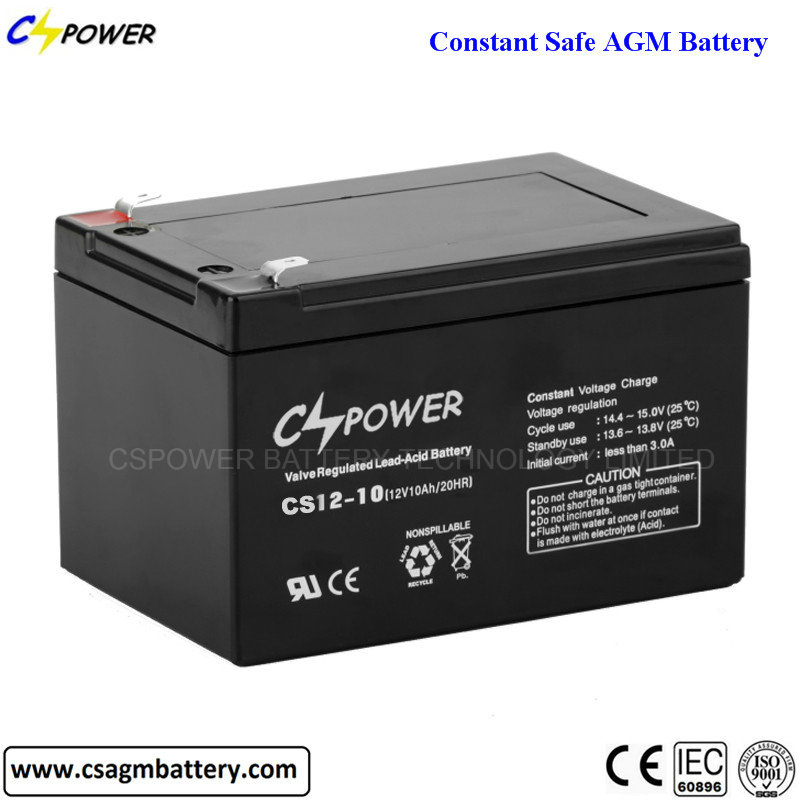 China Rechargeable VRLA AGM Battery 12V 10ah