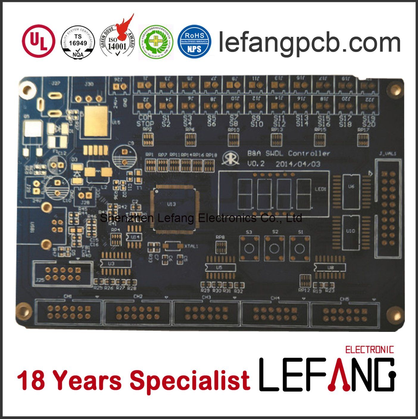 Double Layer PCB Board for LCD Displayer