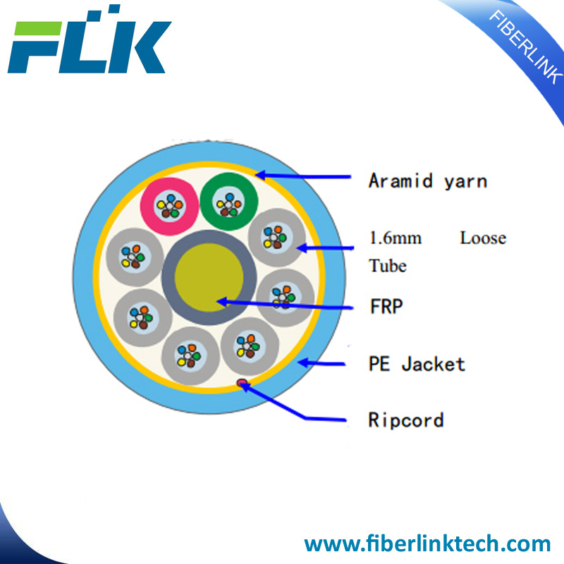96/Cores Air Blown Fiber Optical Mini Duct Cable for Network