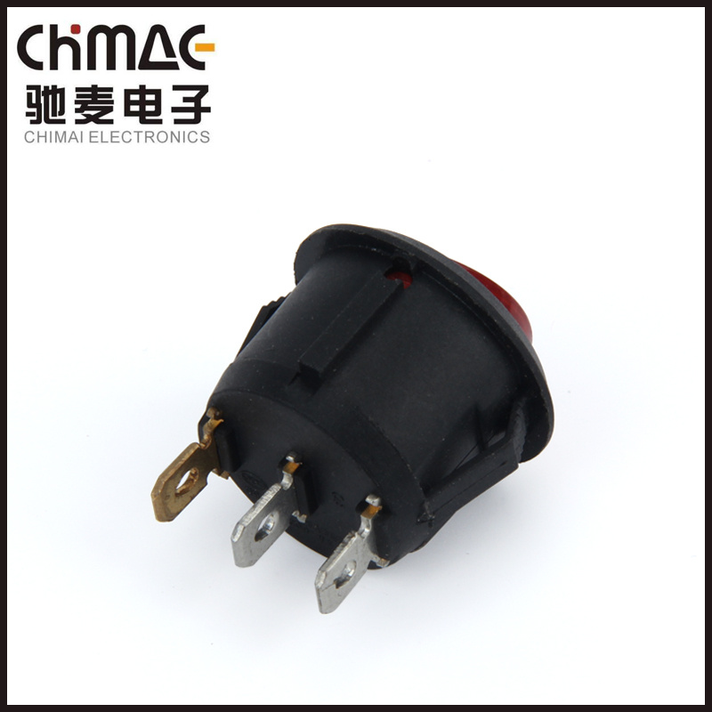 Kcd1-106 Waterproof Illuminated Round Rocker Switch T85