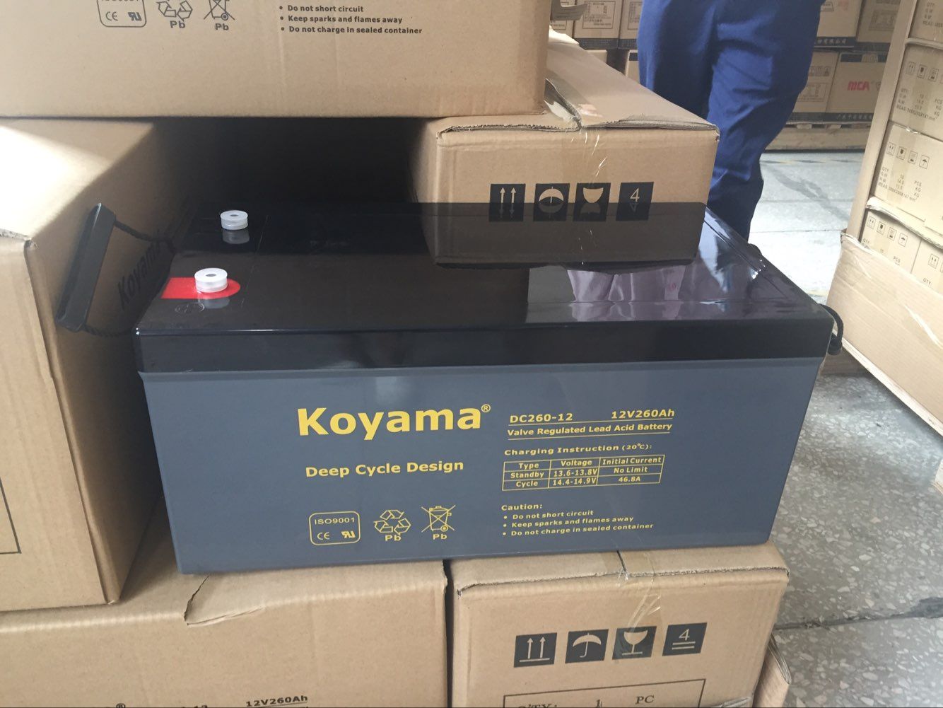 12V260ah Deep Cycle Battery for Solar Power Storage